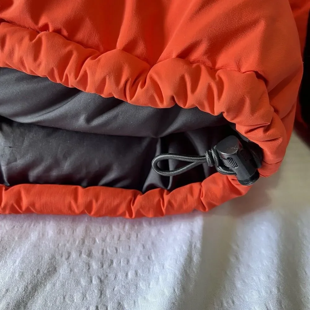 The North Face Retro Himalayan Down Parka Jacket Orange Black Unisex Large/XL